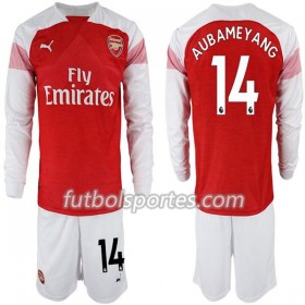 Camisetas Arsenal Pierre-Emerick Aubameyang 14 Niño Primera Equipacion 2018/2019 Manga Larga